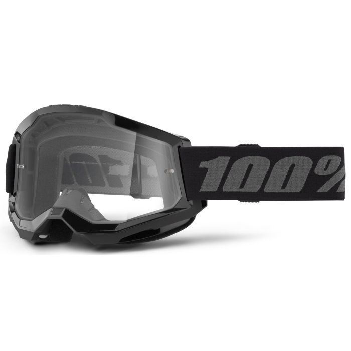 100% Strata 2 Goggles - Black Frame / Clear Lens