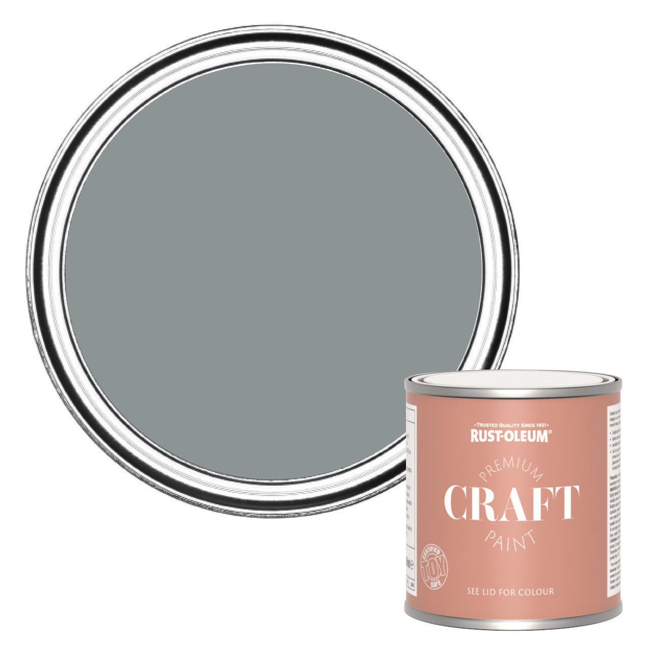 Rust-Oleum Grey Premium Craft Paint - Slate 250ml