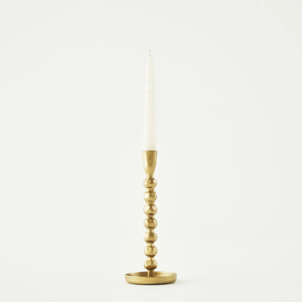 Sofya Gold Taper Candle Holder - 8.75"x3.5"