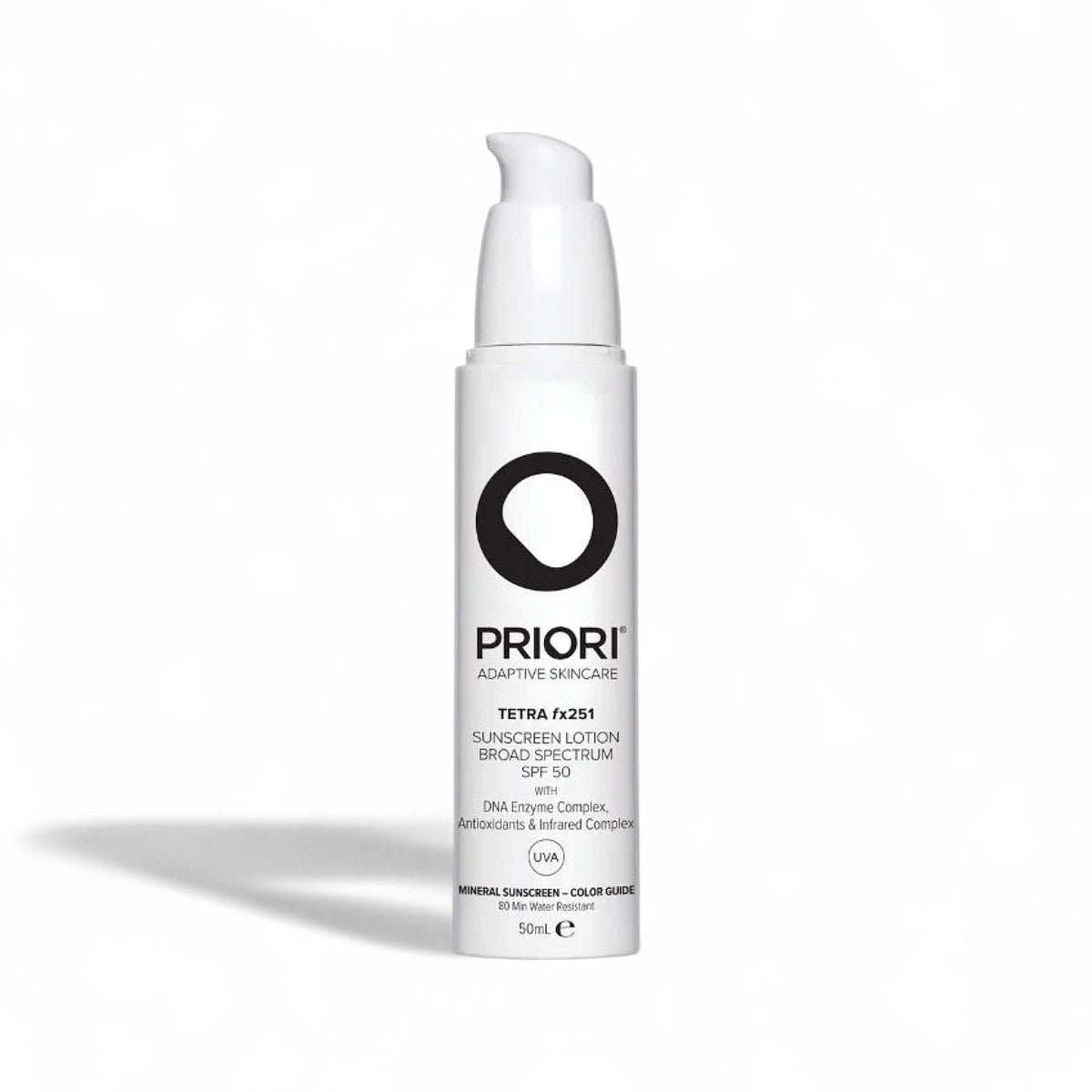 Priori TETRA fx250 SPF 50 Sunscreen | Mineral Sun Protection | 50ml