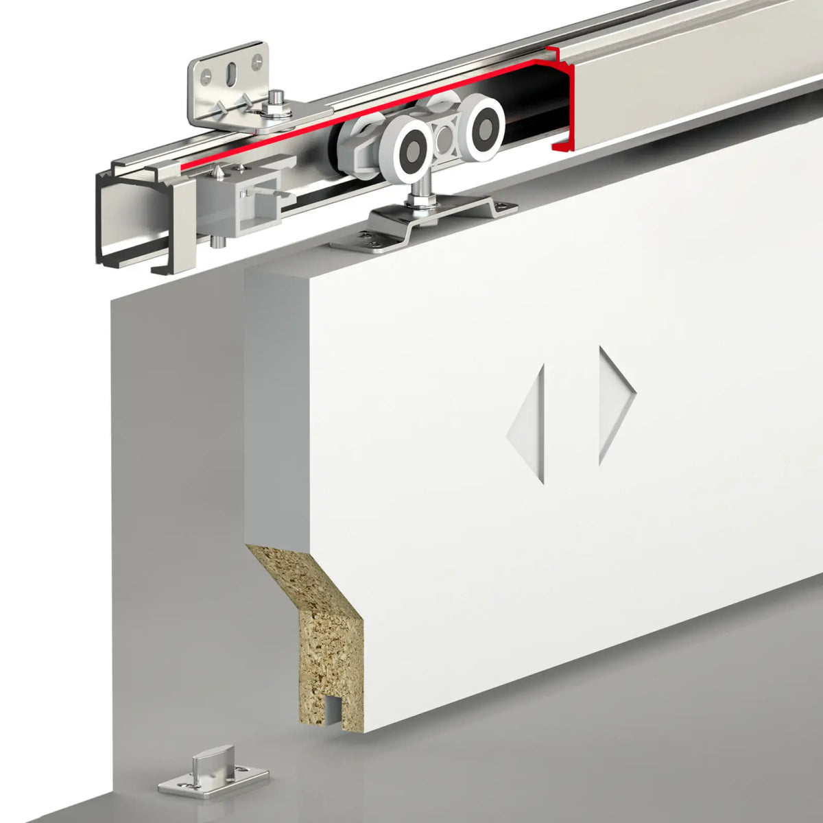 T-Slide Top Hung Sliding Door Kit - 1200mm Track