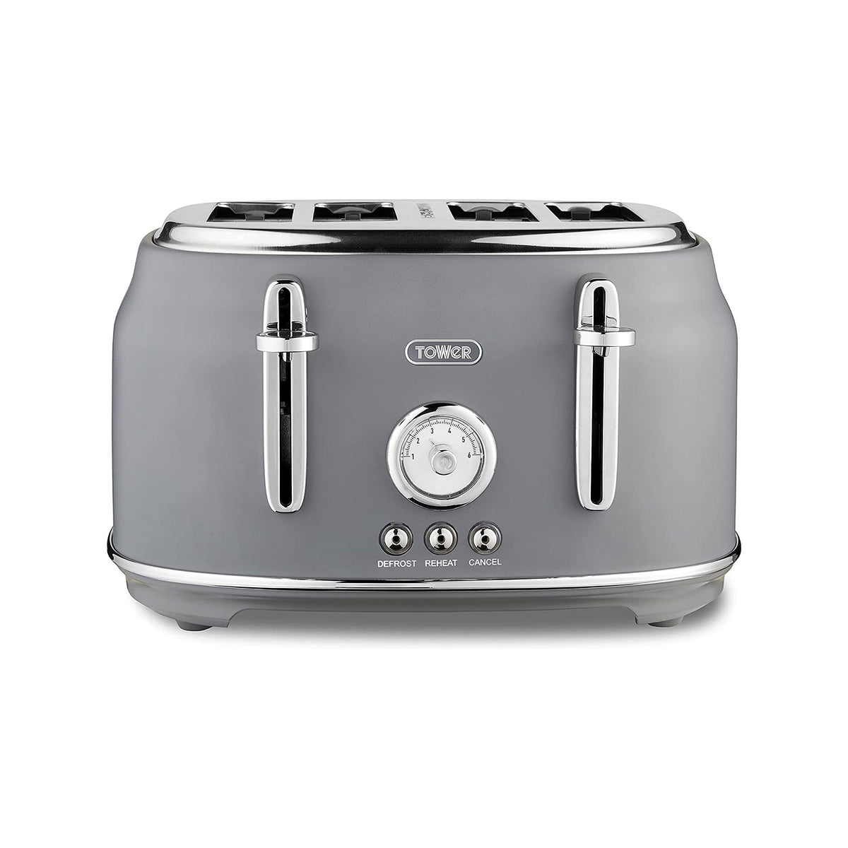 Tower Renaissance 4 Slice Toaster in Grey