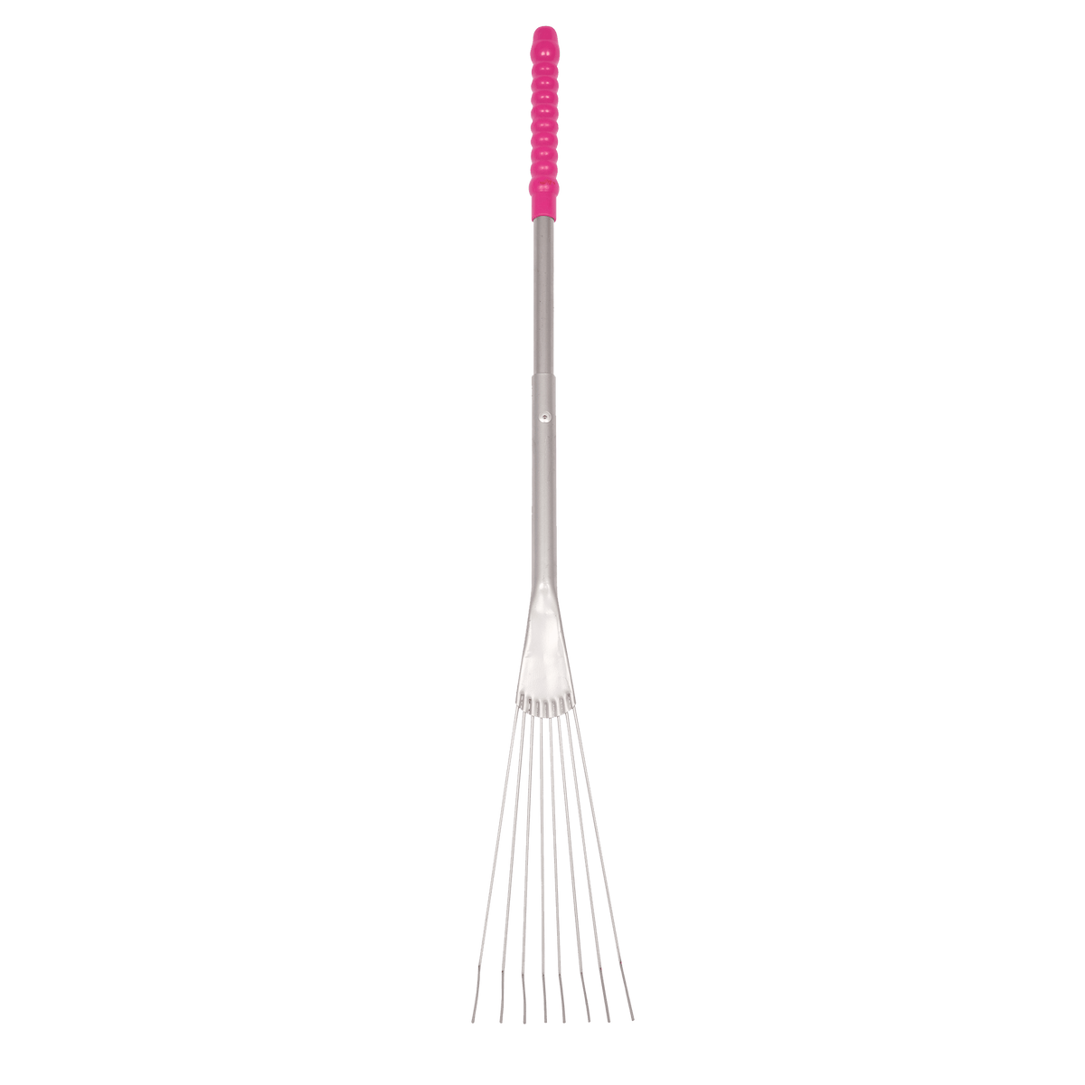 Tidee™ Metal Rake with Long Handle | Heavy Duty Stable and Garden Rake - Pink