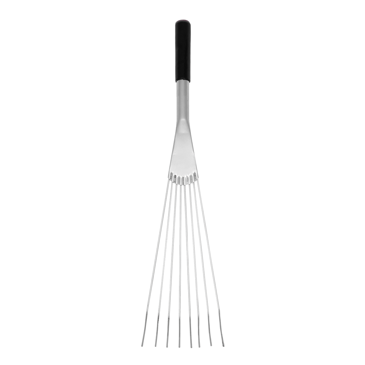 Tidee™ Metal Rake with Short Handle | Heavy Duty Stable and Garden Hand Rake - Black