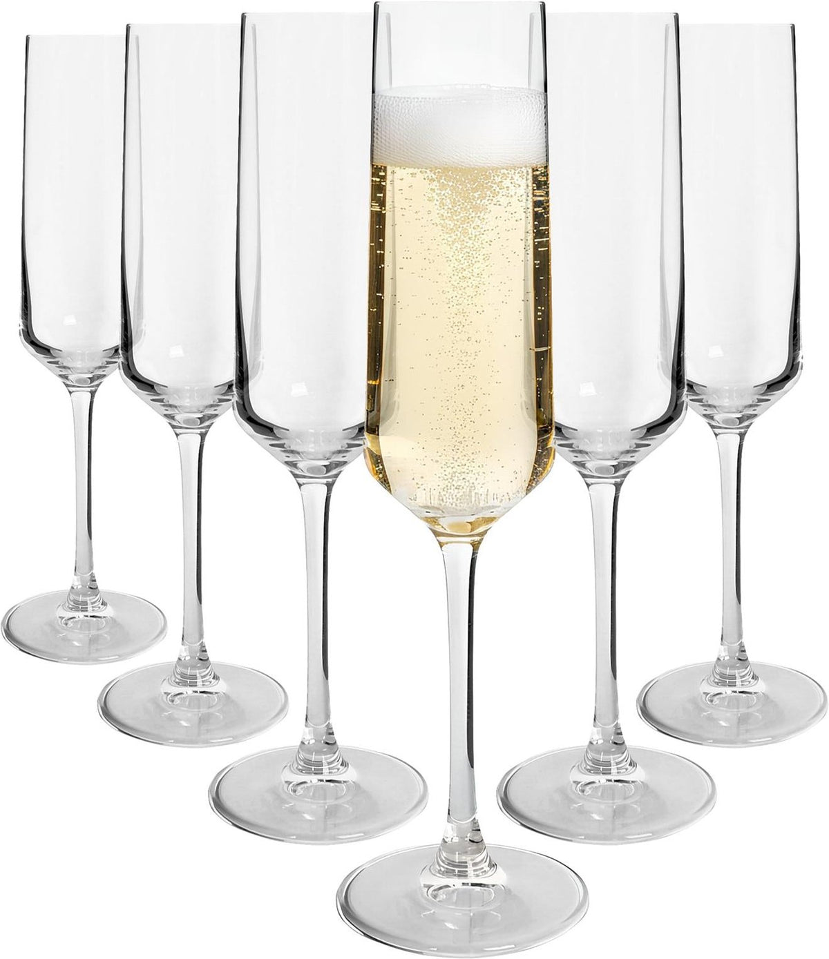 210ml Soho Crystal Champagne Flutes - Pack of 6