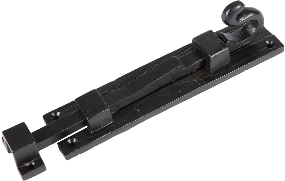 185mm Black Straight Shepherd's Crook Surface Bolt