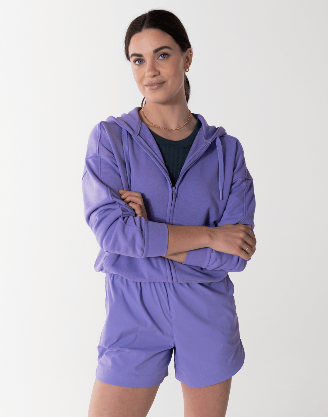 Venice Zip Hoodie in Lavender - XS/8 / Lavender