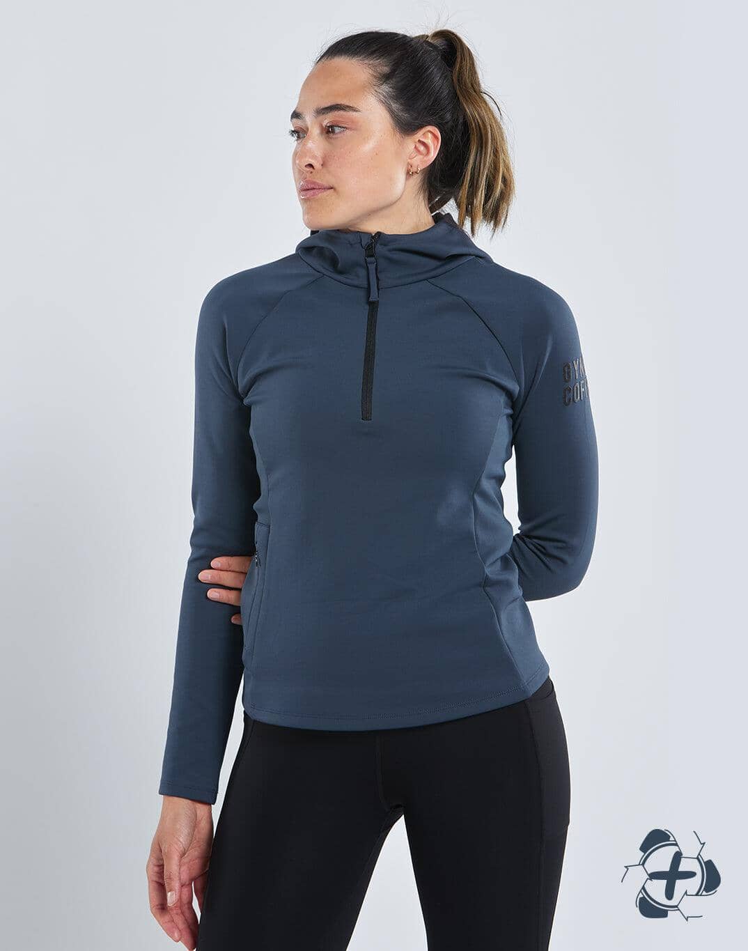 Womens Kinetic Hoodie In Petrol Blue - XXL/18 / Petrol Blue