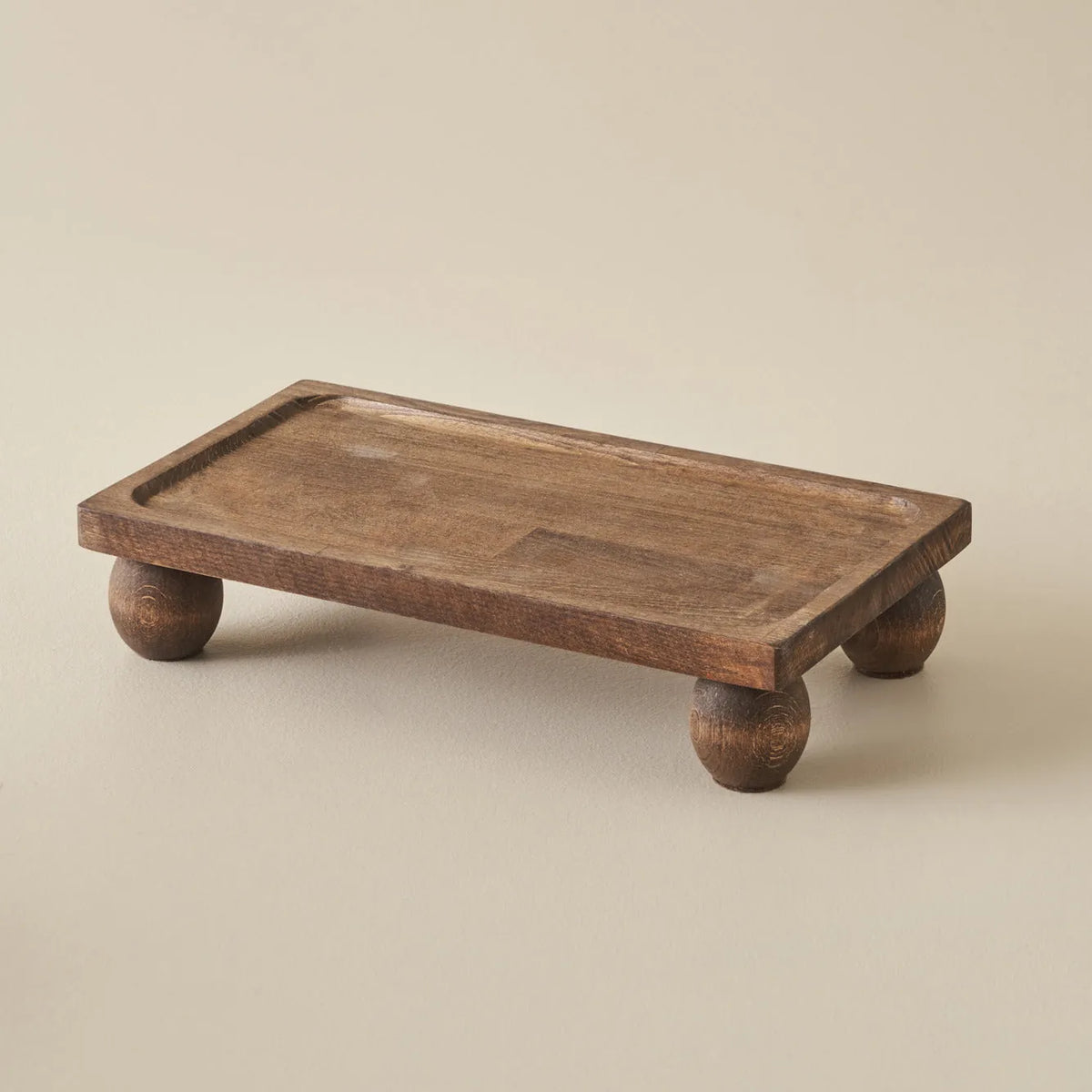 Wooden Rectangular Serving Stand