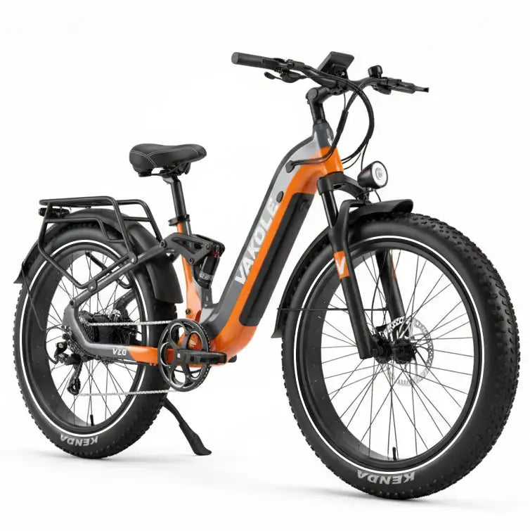 Vakole V26 250W 26-Inch Fat Tire Full Suspension Electric SUV Bike with Torque Sensor and 48V 20.8Ah (998Wh) Battery