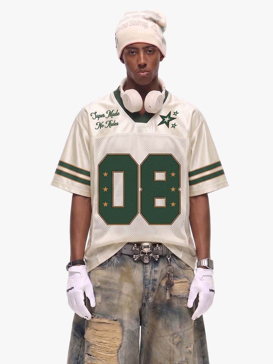 NO "69" Sports Jersey T-Shirt - Champagne / M
