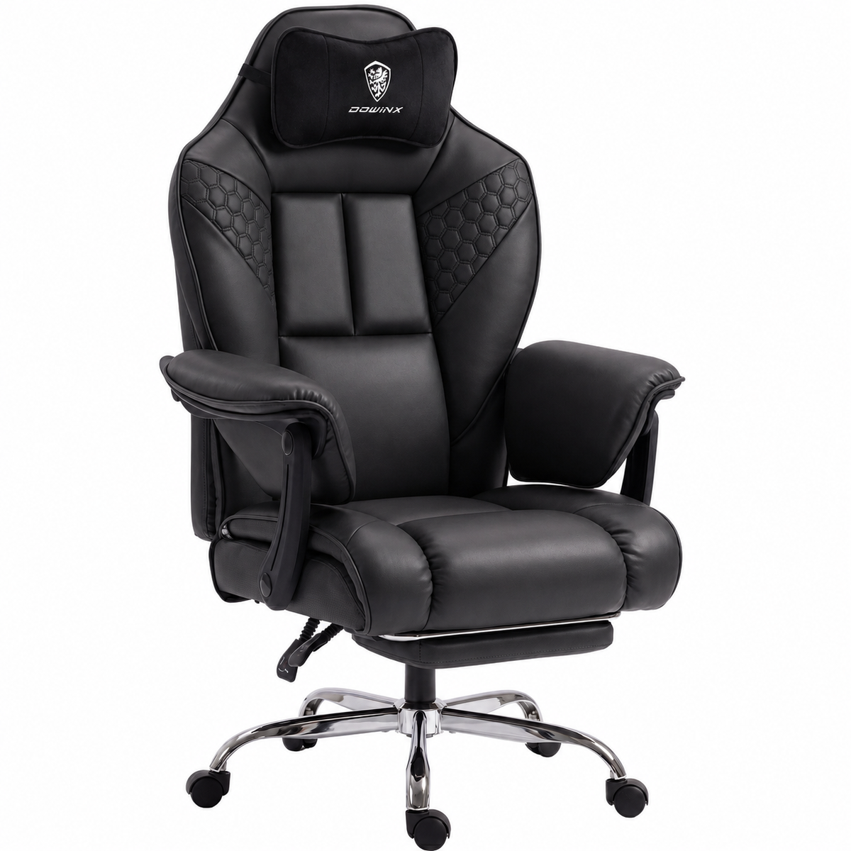 Dowinx Big & Tall Leather Executive Office Chair LS-66D5A-01 Black