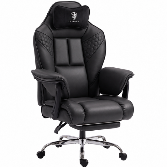 Dowinx Big & Tall Leather Executive Office Chair LS-66D5A-01 Black