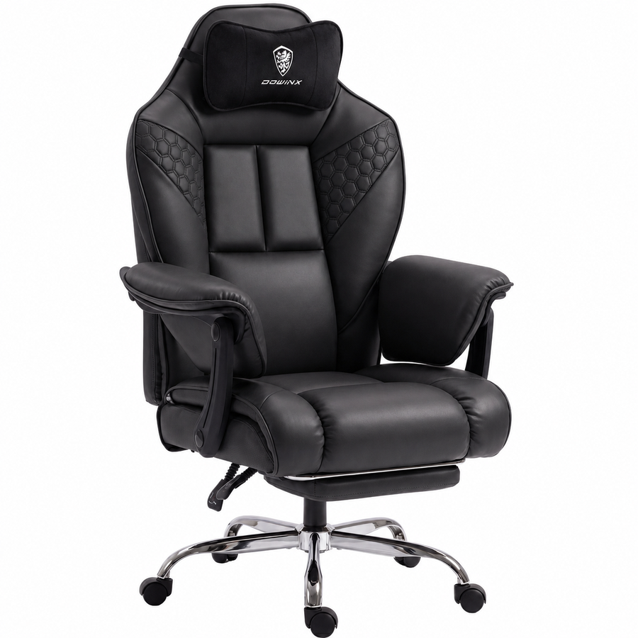 Dowinx Big & Tall Leather Executive Office Chair LS-66D5A-01 Black