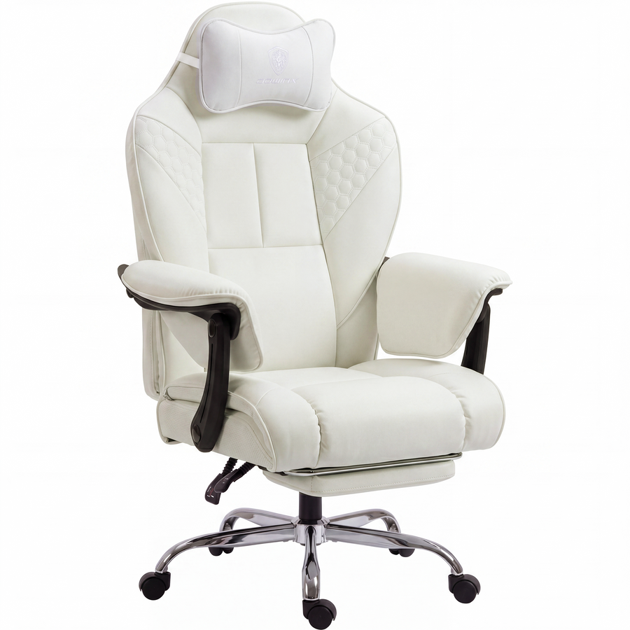 Dowinx Big & Tall Leather Executive Office Chair LS-66D5A-02 White