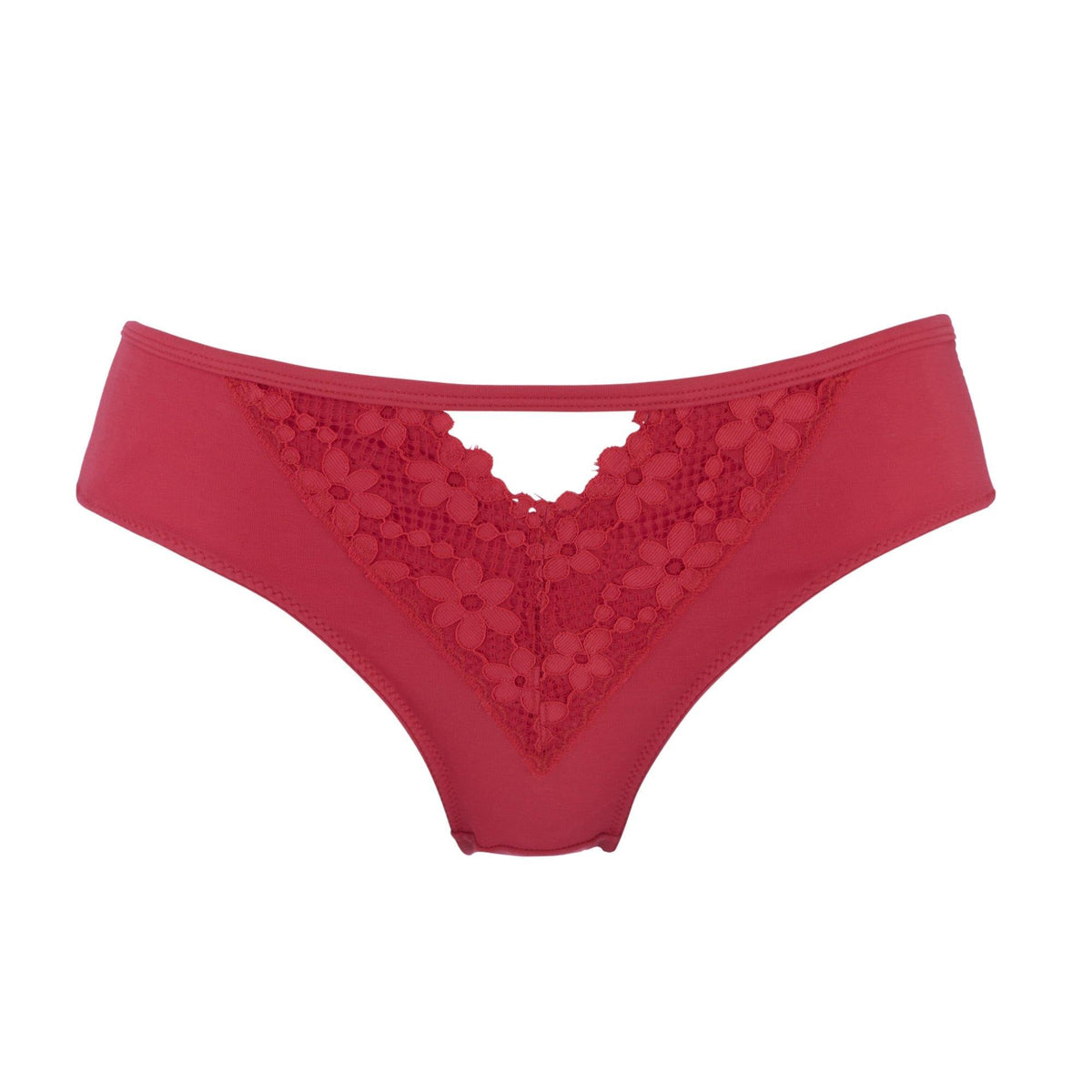 Passion Red - Silk & Organic Cotton Brief | Size: 18