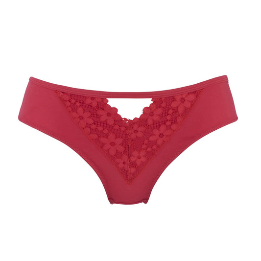 Passion Red - Silk & Organic Cotton Brief | Size: 18
