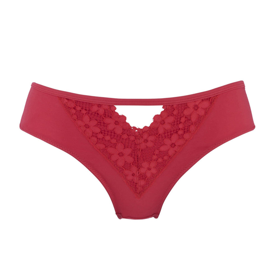 Passion Red - Silk & Organic Cotton Brief | Size: 18