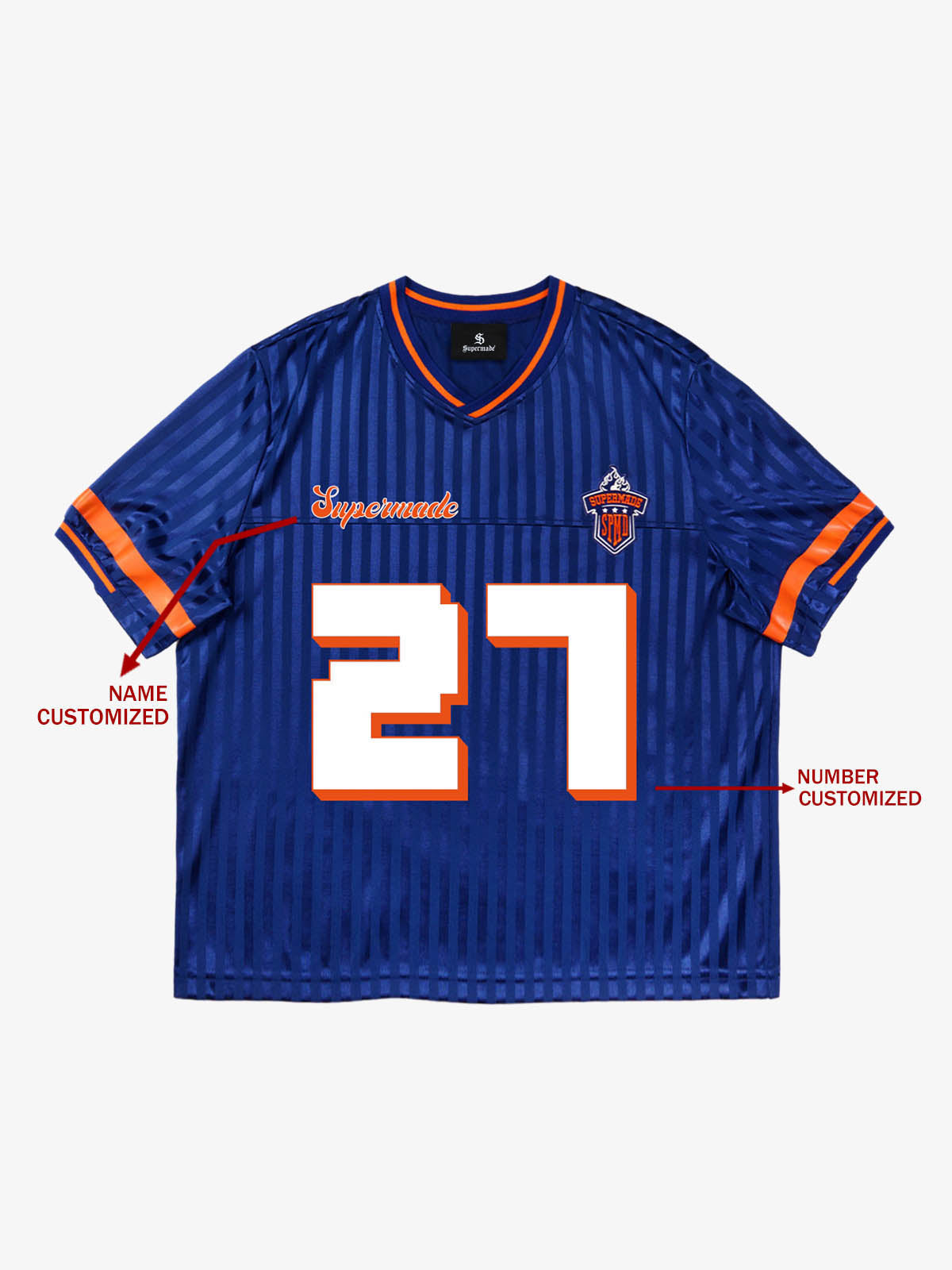 Original Striped Baseball Jersey T-Shirt - 2394 - Midnight Blue / M