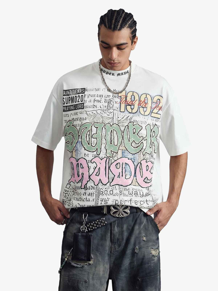 Jersey Street 1992 Graphic T-Shirt - 2438 - White / S