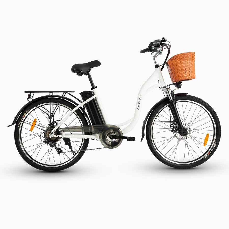DYU C6 26 Inch City Electric Bike - White
