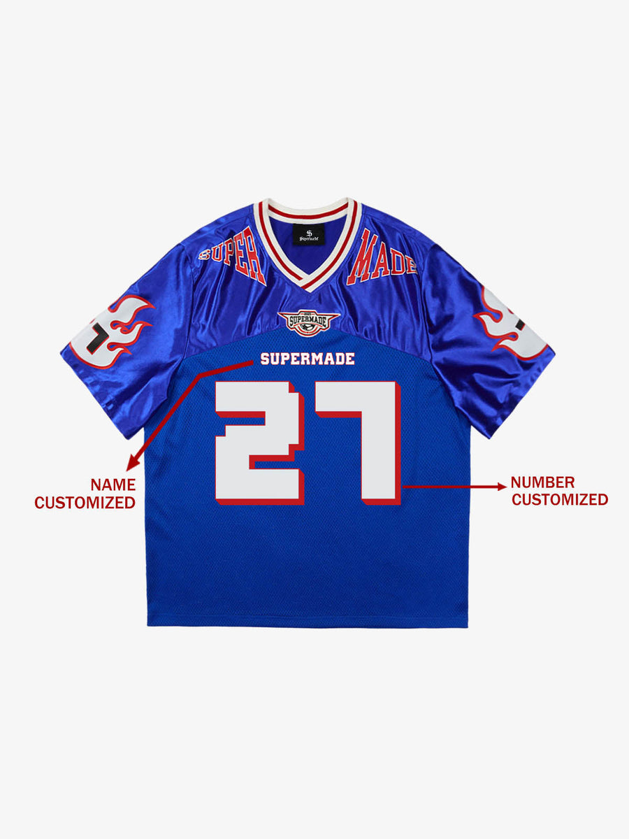 Original Contrast Color Sports Jersey T-Shirt - Royal Blue / M