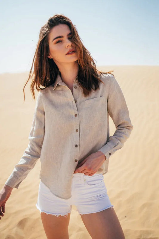 Sanni - Linen Shirt | Size: S | Color: White