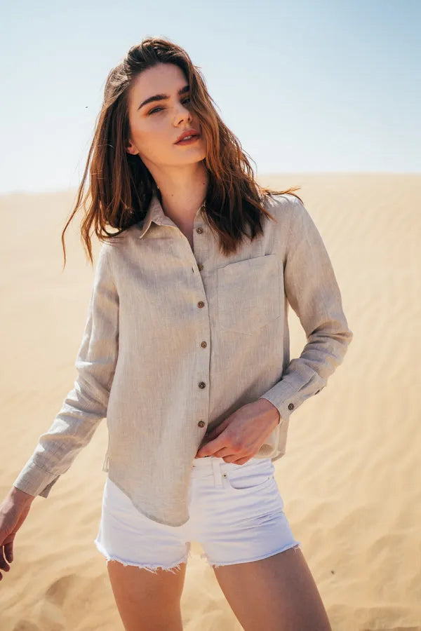 Sanni - Linen Shirt | Size: M | Color: White