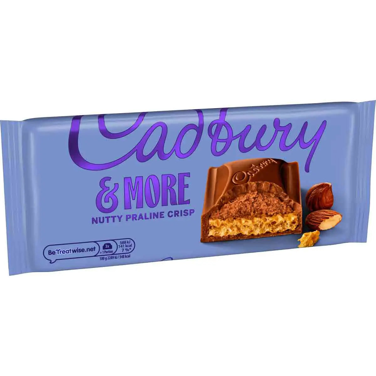 Cadbury Dairy Milk &More Nutty Praline Crisp Bar 180g Box of 15