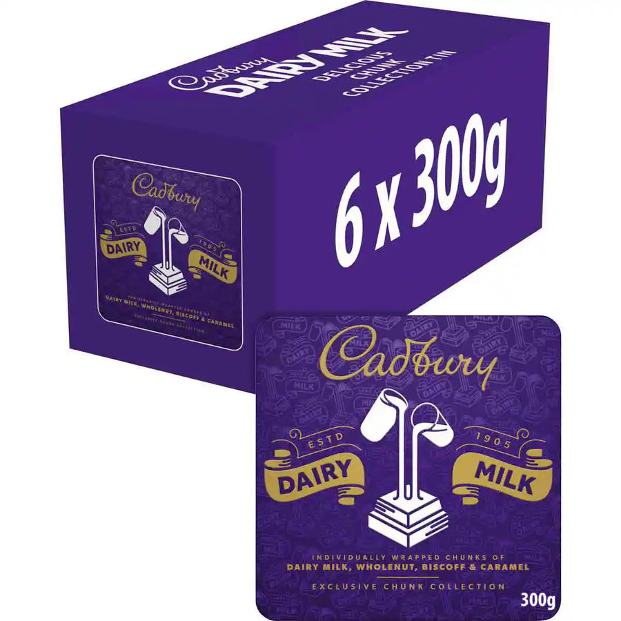 Cadbury Dairy Milk Chunk Collection Gift Tin 300g (Box of 6)