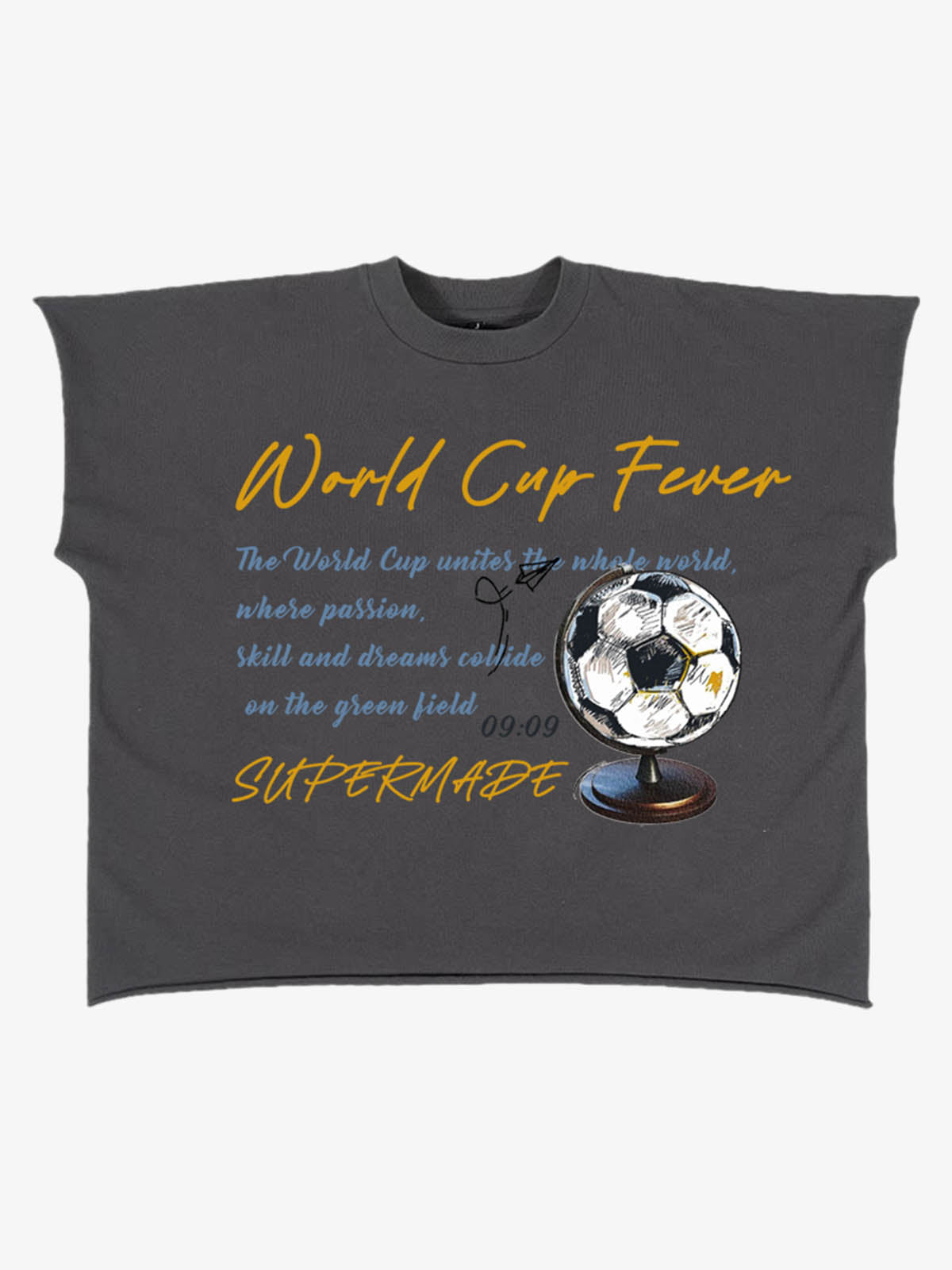 World Cup Fever Soccer Graphic T-Shirt - Gray / S