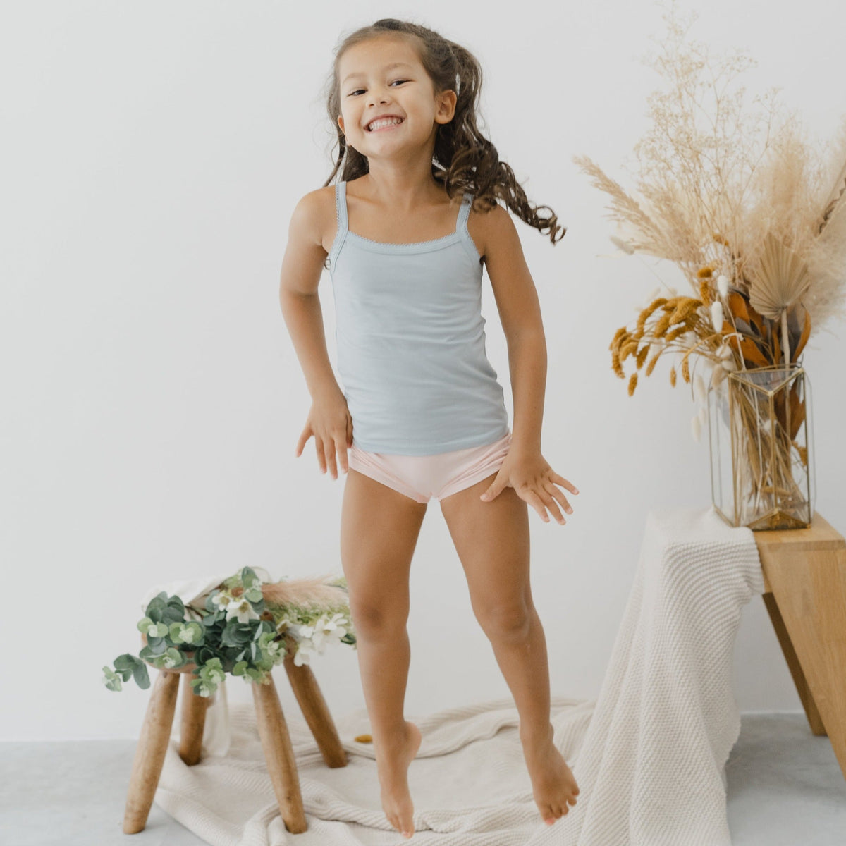 Girls' TENCEL™ Micro Modal Ultra Soft Camisoles - Set of 2 | Size: 2-3 Y / 95 | Color: Sawyer - Green/Green