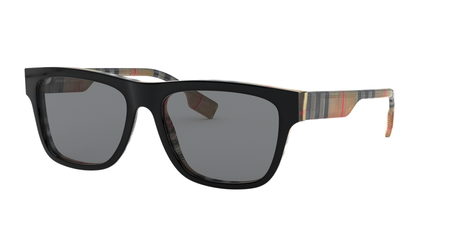 Burberry BE4293 380687 Man Sunglasses Acetate Black Grey Squared Normal