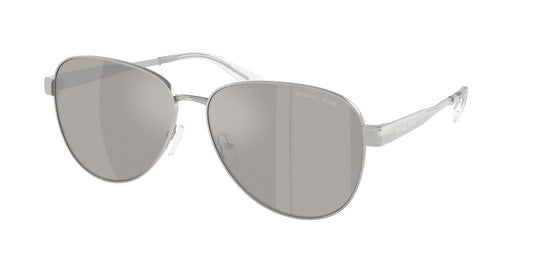 Michael Kors MK1160 BIARRITZ 18936G Woman Sunglasses Metal Silver Silver Pilot Mirrored