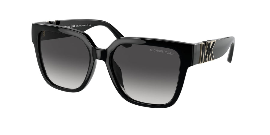Michael Kors MK2170U KARLIE 30058G Woman Sunglasses Injected Black Grey Squared Normal Shaded