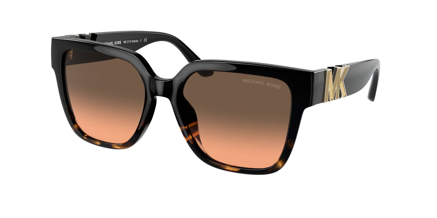 Michael Kors MK2170U KARLIE 390818 Woman Sunglasses Injected Black Orange Squared Normal Nuanced