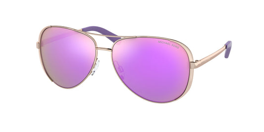 Michael Kors MK5004 CHELSEA 10034V Woman Sunglasses Metal Gold Violet Squared Normal