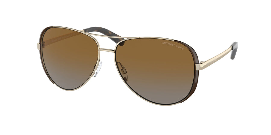 Michael Kors MK5004 CHELSEA 1014T5 Woman Sunglasses Metal Gold Brown Squared Polarized
