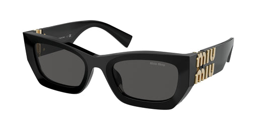 Miu Miu MU 09WS 1AB5S0 Woman Sunglasses Acetate Black Grey Squared Normal