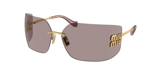 Miu Miu MU 54YS 5AK06I Woman Sunglasses Metal Gold Brown Geometric Normal