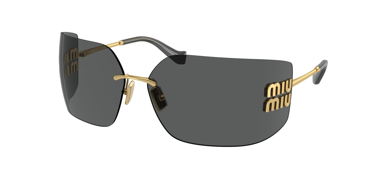 Miu Miu MU 54YS 5AK5S0 Woman Sunglasses Metal Gold Grey Geometric Normal