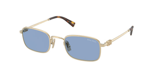 Miu Miu MU A53S ZVN60O Woman Sunglasses Metal Gold Blue Squared Normal
