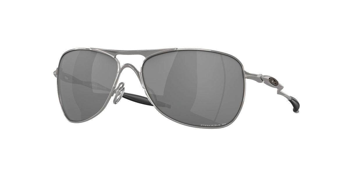 Oakley OO4060 CROSSHAIR 406022 Unisex Sunglasses Metal Grey Grey Squared Polarized Prizm