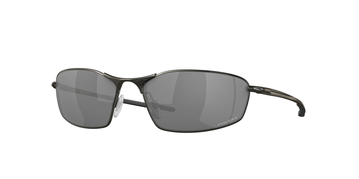 Oakley OO4141 WHISKER 414101 Man Sunglasses Metal Black Grey Round Normal Prizm