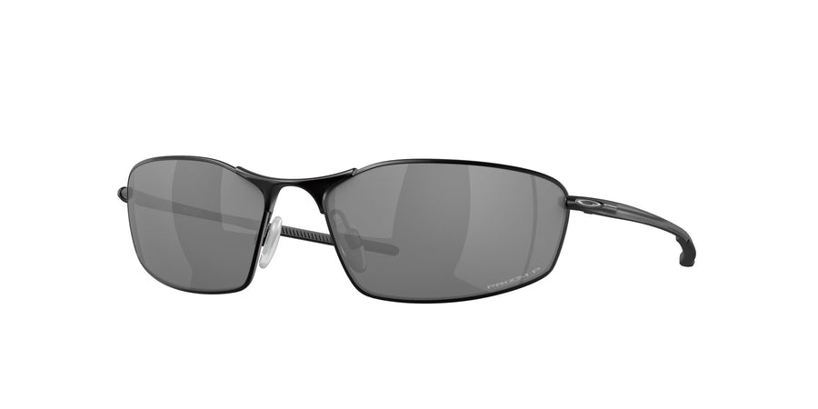 Oakley OO4141 WHISKER 414103 Man Sunglasses Metal Black Grey Round Polarized Prizm