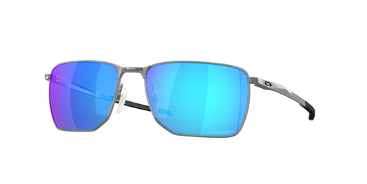 Oakley OO4142 EJECTOR 414204 Man Sunglasses Metal Silver Blue Squared Normal Prizm