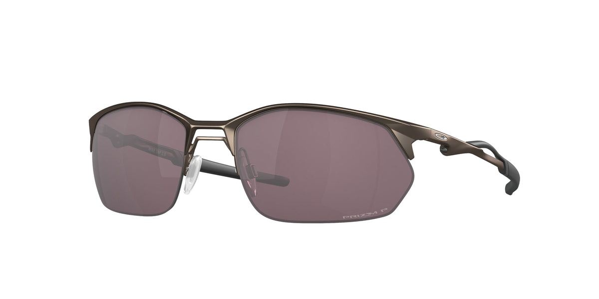 Oakley OO4145 WIRE TAP 2.0 414505 Man Sunglasses Metal Grey Grey Squared Polarized Prizm
