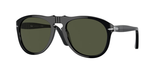 Persol PO0649 95/31 Man Sunglasses Acetate Black Green Pilot Normal