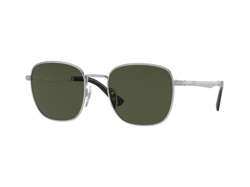 Persol PO2497S 518/31 Unisex Sunglasses Metal Silver Green Squared Normal