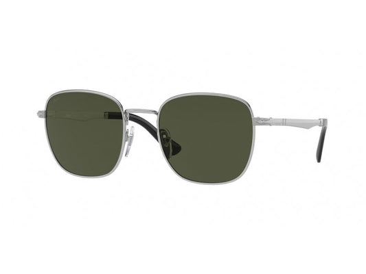 Persol PO2497S 518/31 Unisex Sunglasses Metal Silver Green Squared Normal